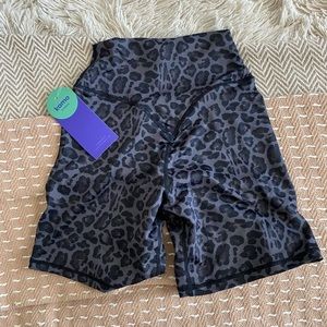 Brand new with tag Kamo fitness black leopard print bike shorts